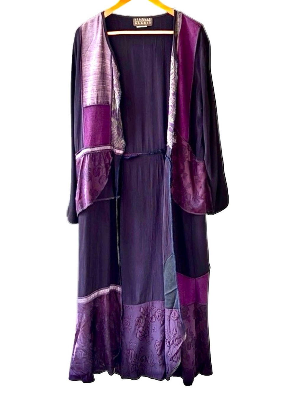 Vintage Asian Purple Bohemian Duster Kimono 12